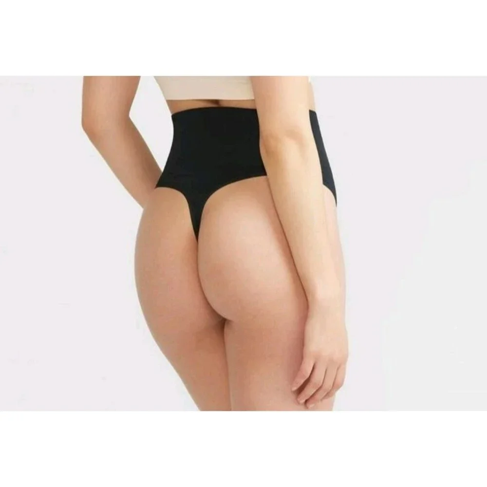 Essentials By Tummy Tank Size S/M Nylon Seamless‎ Thongs 2 Pack TT5-037 NWT